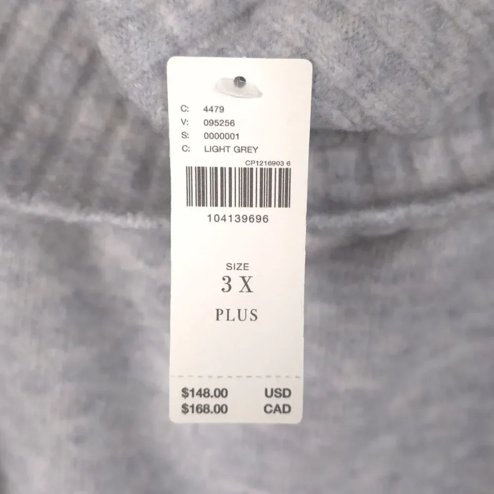 ANTHROPOLOGIE DAILY PRACTICE Women's New Maxi Sweater Dress 3X Gray Soft‎ Knit